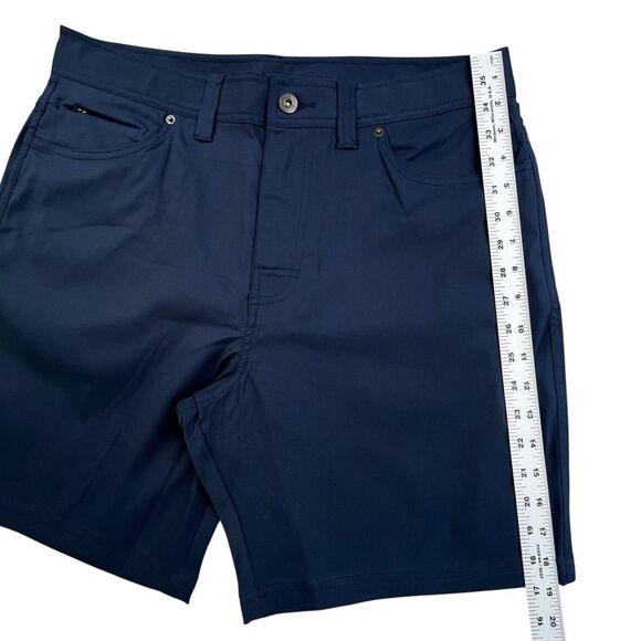 Prana ZION 5 Pocket Shorts Men’s 34 Stormy Night Blue 8” Inseam Stretch Hiking - Picture 14 of 15